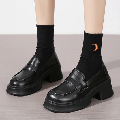Women's Loafers  Spring British Style Slip on Platform Mary Jane Shoes Woman Japanese Jk Uniform Lolita Shoes