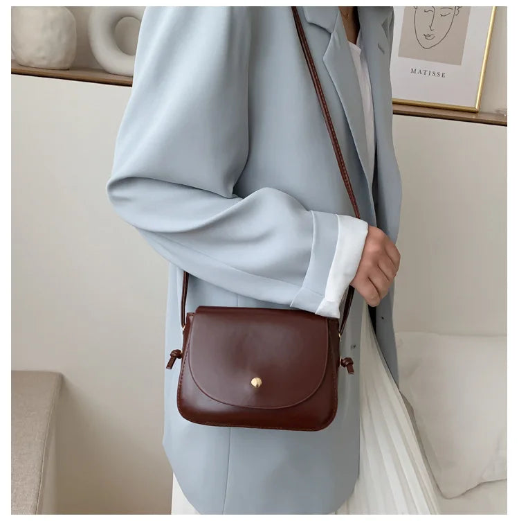 New Arrival Women Simple Shoulder Bag Candy Color PU Leather Ladies Small Square Crossbody Bags Female Handbags Torebki Damskie