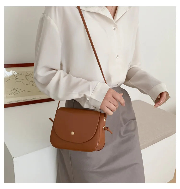 New Arrival Women Simple Shoulder Bag Candy Color PU Leather Ladies Small Square Crossbody Bags Female Handbags Torebki Damskie