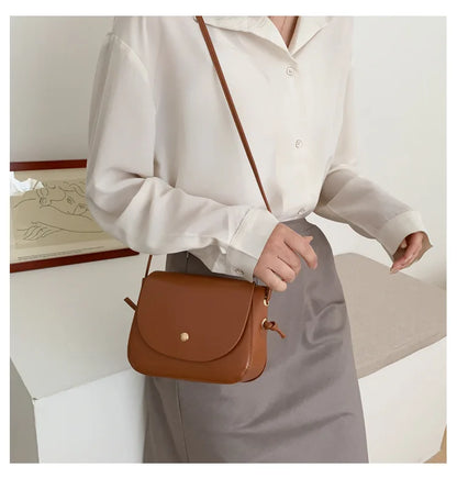 New Arrival Women Simple Shoulder Bag Candy Color PU Leather Ladies Small Square Crossbody Bags Female Handbags Torebki Damskie