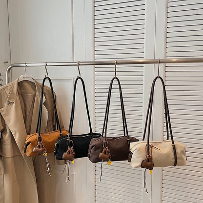 Stylish Design Exquisite Faux Suede Square Shoulder Bags Solid Zipper Personality 2025 Autumn & Winter New Armpit Bags for Women