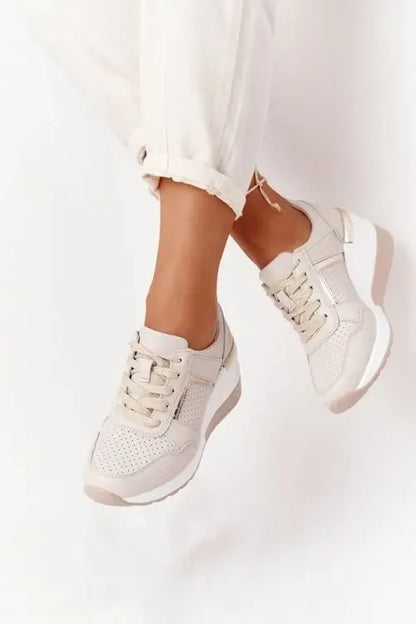 Sneakers Women 2024 Lace-Up Wedge Sport Shoes for Women Casual Platform Ladies Sneaker Tennis
