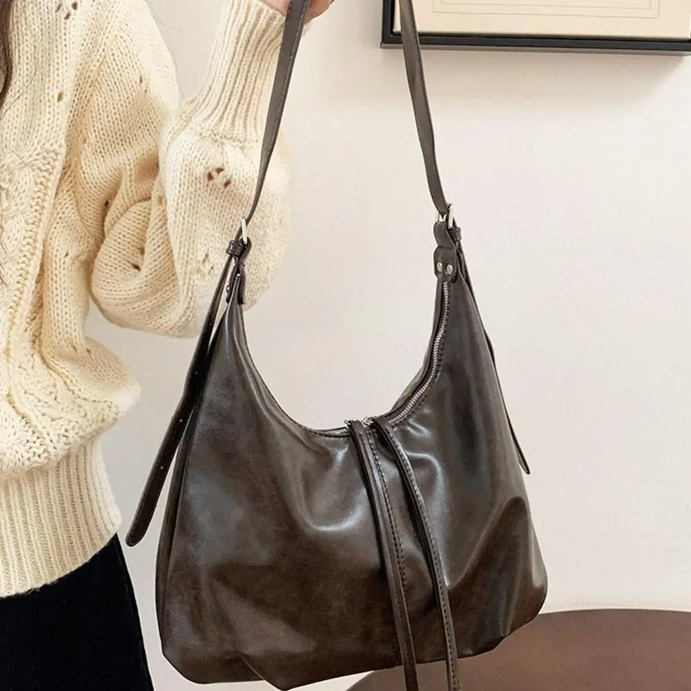 Vintage Shoulder Bag for Women - 3-in-1 Crossbody Hobo Tote Bag, Spacious Slouchy Purse Fall Winter Fashion, Retro Casual Style