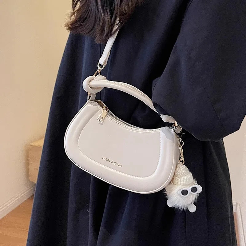 Niche Design Simple Bag Women New Trend Retro Texture Hand Bag Autumn Senior Sense Single Shoulder Commuter Crossbody Bag