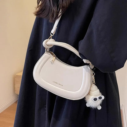 Niche Design Simple Bag Women New Trend Retro Texture Hand Bag Autumn Senior Sense Single Shoulder Commuter Crossbody Bag