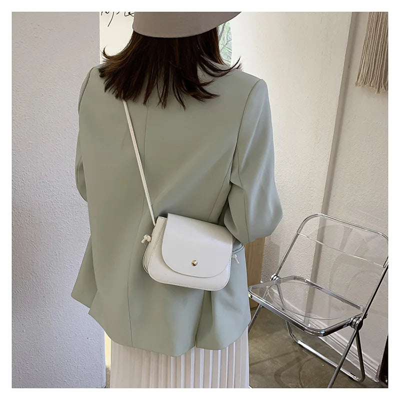 New Arrival Women Simple Shoulder Bag Candy Color PU Leather Ladies Small Square Crossbody Bags Female Handbags Torebki Damskie