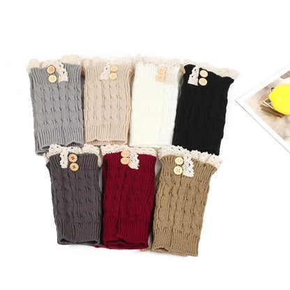 Ankle Warmers Leg Womens Winter Warm Stretch Knitted Slouch Thermal Ladies Thick Cuffs Boot Socks Female Gaiter Lolita Gift