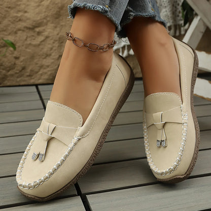 New Fashionable Slip-On Loafers Casual Versatile Comfortable Low-Top Flat Women's Shoes