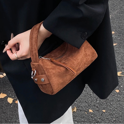 Retro Mini PU Leather Shoulder Bags for Women Bucket Crossbody Bag 2025 Winter Luxury Designer Purses and Handbags