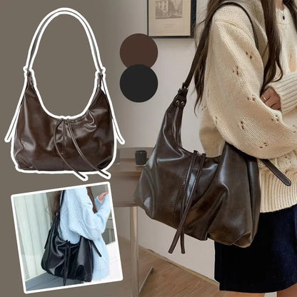 Vintage Shoulder Bag for Women - 3-in-1 Crossbody Hobo Tote Bag, Spacious Slouchy Purse Fall Winter Fashion, Retro Casual Style