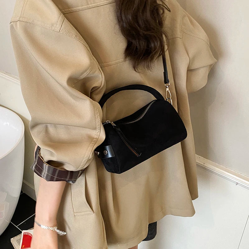Retro Mini PU Leather Shoulder Bags for Women Bucket Crossbody Bag 2025 Winter Luxury Designer Purses and Handbags