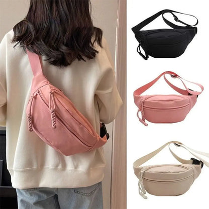 New Half Moon Women's Chest Bag New Oxford Cloth Large Capacity Crossbody Bag Multifunctional Waterproof Waist Bags Travel