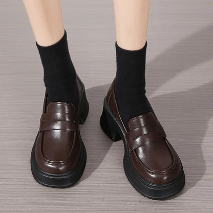 Women's Loafers  Spring British Style Slip on Platform Mary Jane Shoes Woman Japanese Jk Uniform Lolita Shoes
