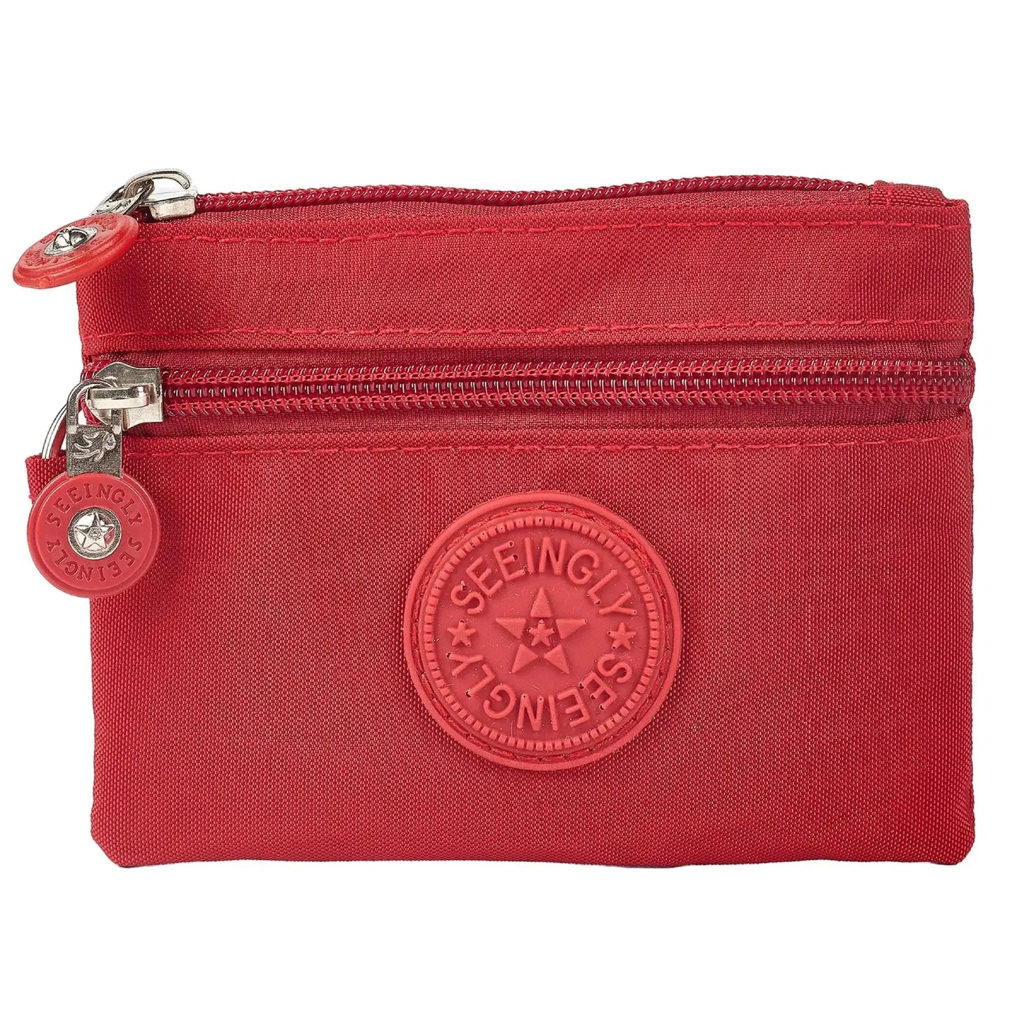 Nylon Solid Color Long Short Bank ID Credit Card Wallet Coin Keys Bags Purse Earphone Storage Bag Purse Pouch Double Zipper