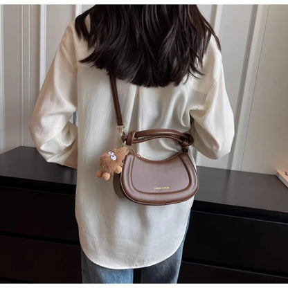 Niche Design Simple Bag Women New Trend Retro Texture Hand Bag Autumn Senior Sense Single Shoulder Commuter Crossbody Bag