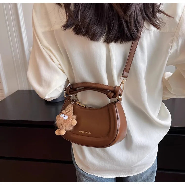 Niche Design Simple Bag Women New Trend Retro Texture Hand Bag Autumn Senior Sense Single Shoulder Commuter Crossbody Bag