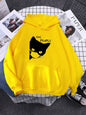 Hoody Little Black Cat And Knife Sweatshirt With Hooded Woman Oversized Aesthetic Hoodie Womens Winter Female Cats Hoodies