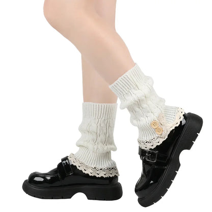 Ankle Warmers Leg Womens Winter Warm Stretch Knitted Slouch Thermal Ladies Thick Cuffs Boot Socks Female Gaiter Lolita Gift