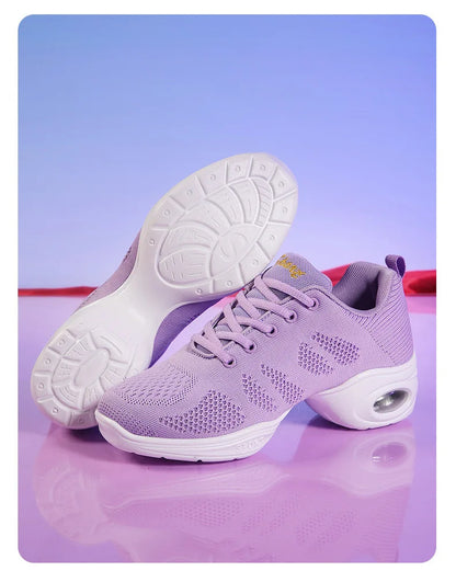 Women Sneakers Mesh Breathable Casual Flats Lace-Up Ladies Fashion Lightweight Soft Sneakers