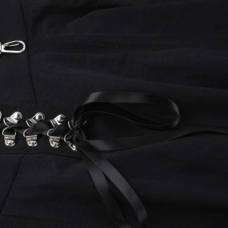 Wholesale New American Retro Irregular Skirt Hot Girl Sexy Punk Black Clothing Dark Style Women Summer Autumn Fashion Streetwear