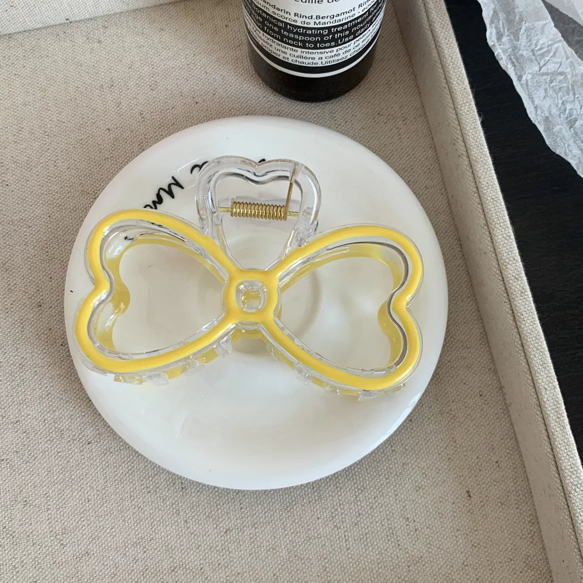 Fashion New Oil drip bow Hair Clips Women Ponytail Clip Jelly Clear Hairclip Girl Hairpin Crab Barrette Headwear Accessories