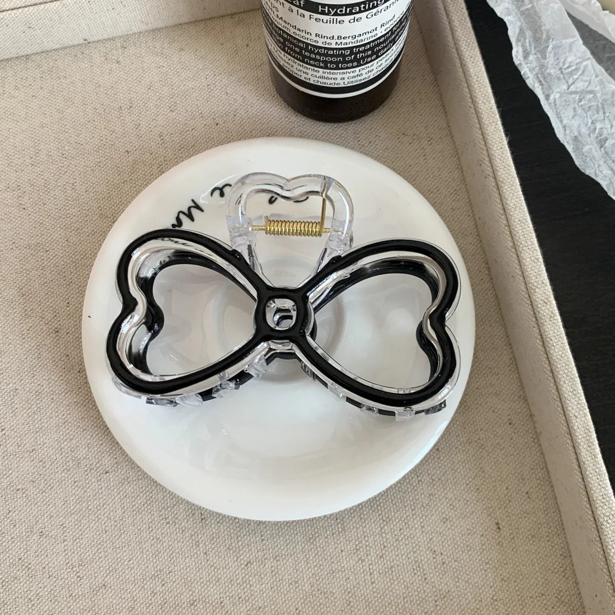 Fashion New Oil drip bow Hair Clips Women Ponytail Clip Jelly Clear Hairclip Girl Hairpin Crab Barrette Headwear Accessories