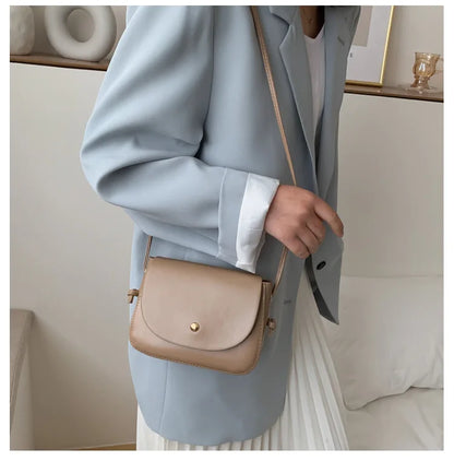 New Arrival Women Simple Shoulder Bag Candy Color PU Leather Ladies Small Square Crossbody Bags Female Handbags Torebki Damskie