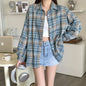 Black Flannel Shirt for Women Long Sleeve Collared Button-Up Tartan Plaid Shirt Jacket  Teen-girl Casual Everyday Outfit