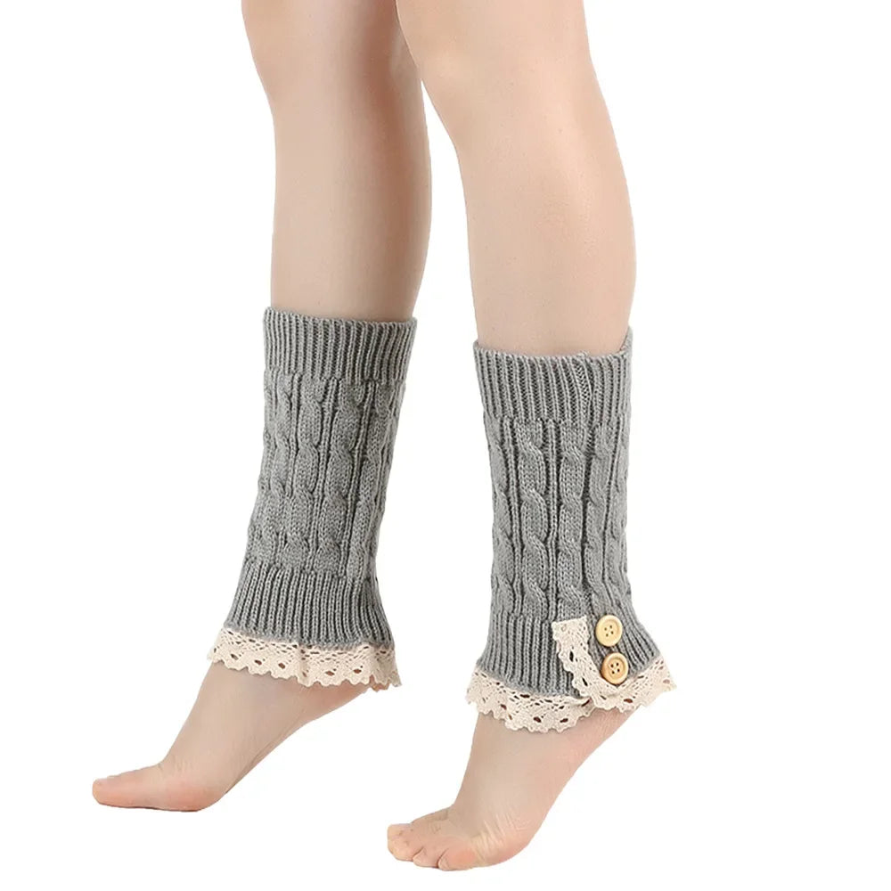 Ankle Warmers Leg Womens Winter Warm Stretch Knitted Slouch Thermal Ladies Thick Cuffs Boot Socks Female Gaiter Lolita Gift