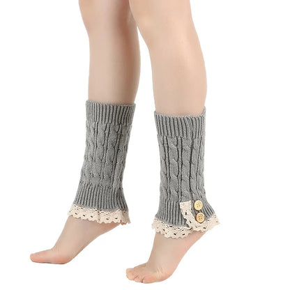 Ankle Warmers Leg Womens Winter Warm Stretch Knitted Slouch Thermal Ladies Thick Cuffs Boot Socks Female Gaiter Lolita Gift