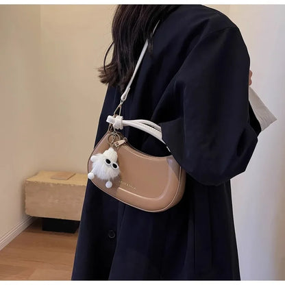 Niche Design Simple Bag Women New Trend Retro Texture Hand Bag Autumn Senior Sense Single Shoulder Commuter Crossbody Bag
