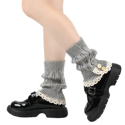 Ankle Warmers Leg Womens Winter Warm Stretch Knitted Slouch Thermal Ladies Thick Cuffs Boot Socks Female Gaiter Lolita Gift