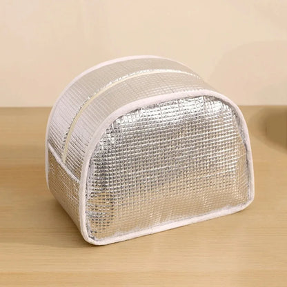 Corduroy Lunch Bag Thermal Insulation Lunch Box Storage Handbag Multifunctional