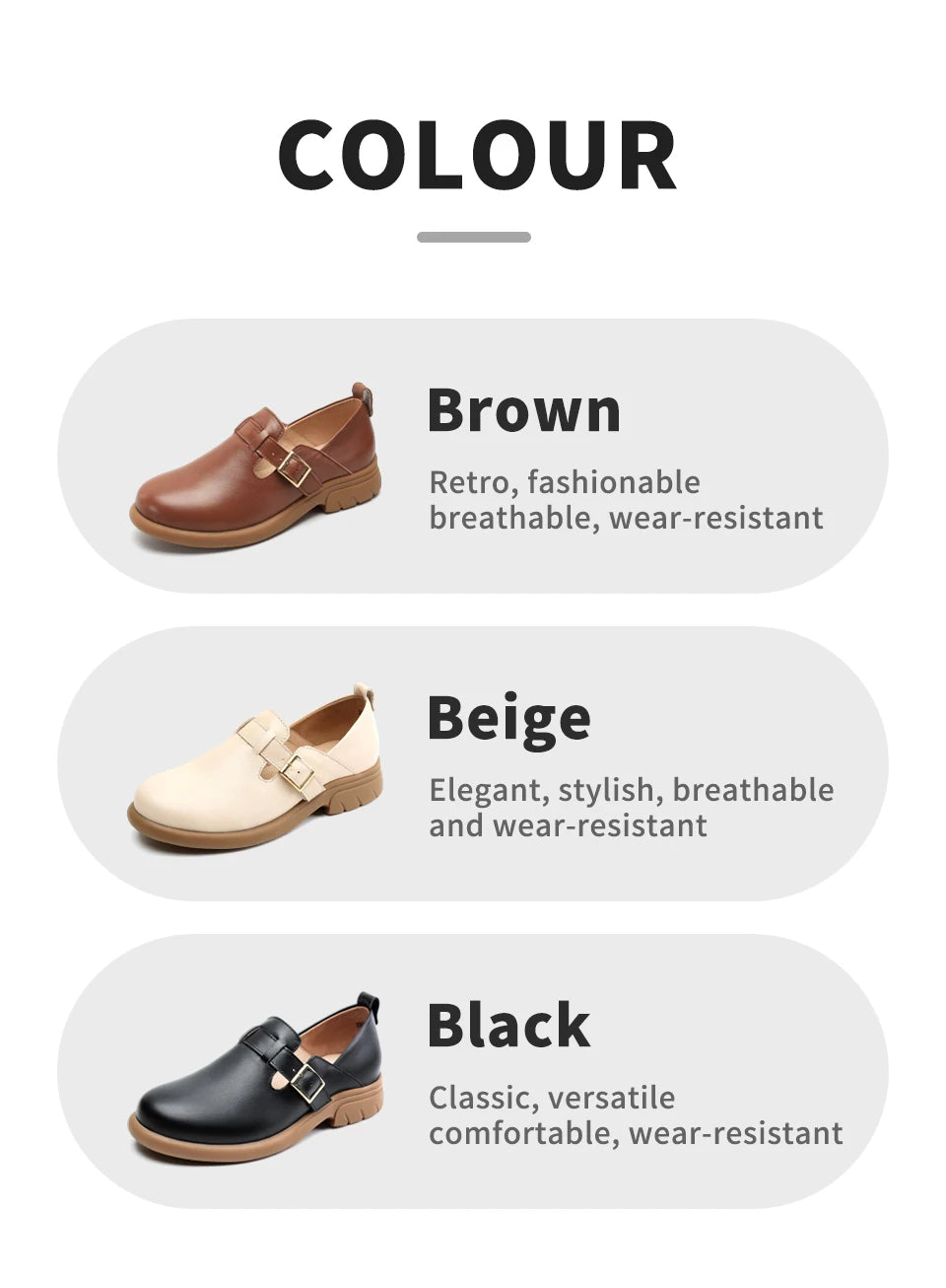 Loafers Women Spring Deep Single Shoes One Step Off Casual Shoes Leather Small Shoes British Style Platform Shoes Step-in