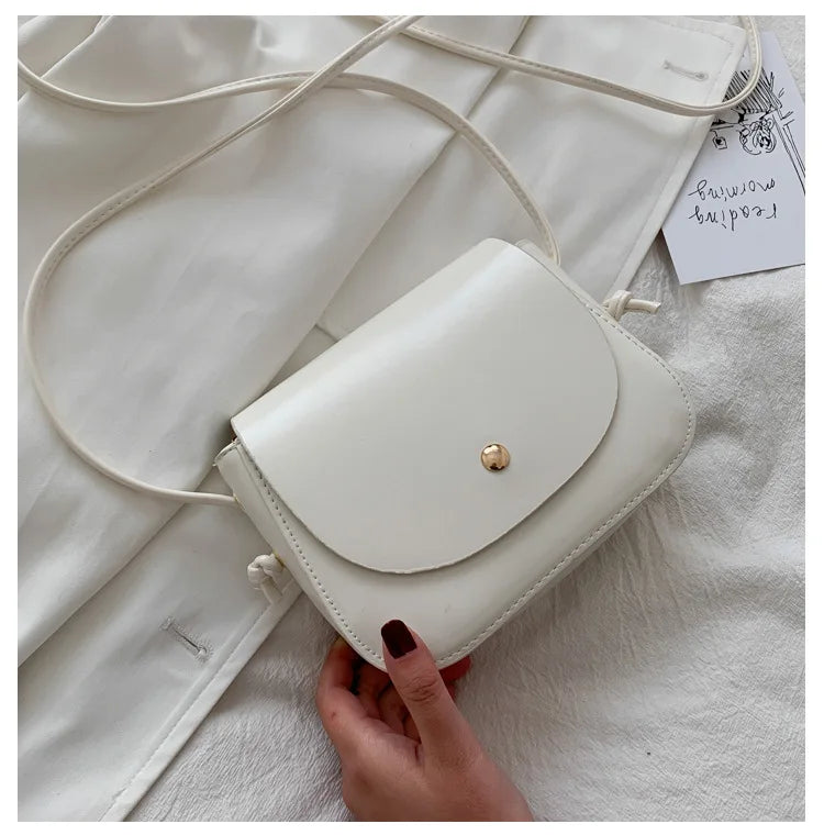 New Arrival Women Simple Shoulder Bag Candy Color PU Leather Ladies Small Square Crossbody Bags Female Handbags Torebki Damskie