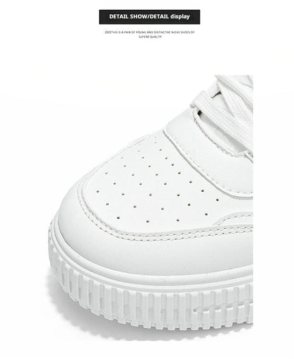 New Fashion Casual Sneakers High Top Skateboard Shoes Student Boots Men and Women Trend Wear Resistant Two-color Couples