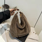 Autumn/Winter faux mink fur women's bag, commuter-friendly large-capacity tote bag, versatile handheld single-shoulder bags