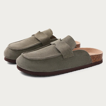 Smile Summer Fashion Women Mules Cork Clogs Slippers New Men Suede Clogs Slippers Outdoor Beach Sandals Nonslip Home Shoes Women