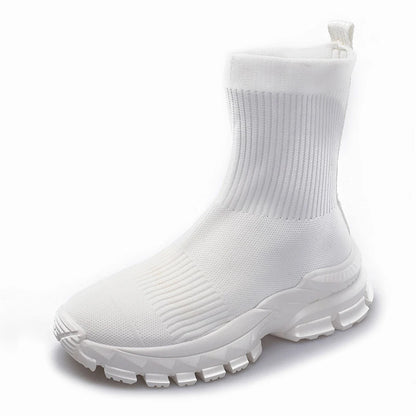 Knit Socks Boots Womens Fashion Trends New Sports Shoes Platform Chelsea Slip-on Casual Elegant Black Sneaker