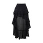 Cocktail Irregular Black Y2K Long Skirts for Women Vintage Elegant Fungus A-Line Midi Skirt New Fashion Summer Skirt Streetwear