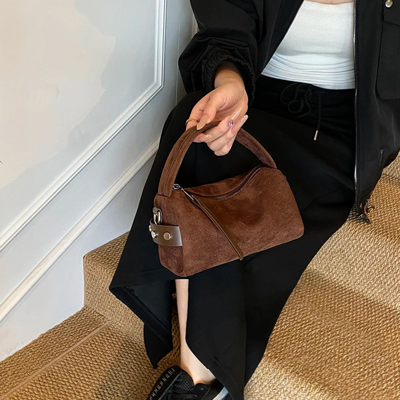 Retro Mini PU Leather Shoulder Bags for Women Bucket Crossbody Bag 2025 Winter Luxury Designer Purses and Handbags