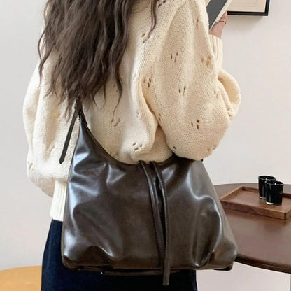 Vintage Shoulder Bag for Women - 3-in-1 Crossbody Hobo Tote Bag, Spacious Slouchy Purse Fall Winter Fashion, Retro Casual Style