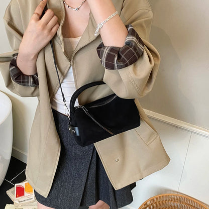 Retro Mini PU Leather Shoulder Bags for Women Bucket Crossbody Bag 2025 Winter Luxury Designer Purses and Handbags