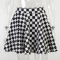 Harajuku Punk Gothic Skirt Women Y2k E-girl Emo Alt Retro Plaid Patchwork High Waist Skirt Mall Goth Aesthteic Clubwear
