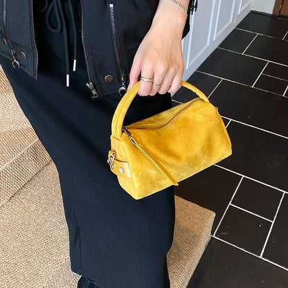 Retro Mini PU Leather Shoulder Bags for Women Bucket Crossbody Bag 2025 Winter Luxury Designer Purses and Handbags