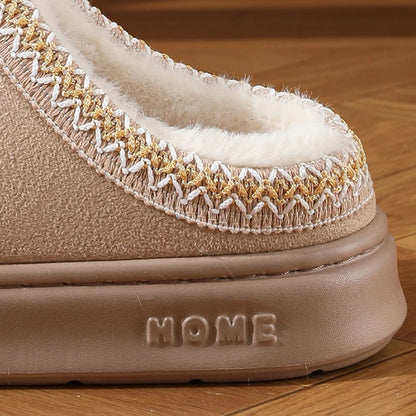 winter 2024 warm fluffy Woman slippers soft bottom non slip thick plush clogs women Casual Platform House inddor Shoes slides 45