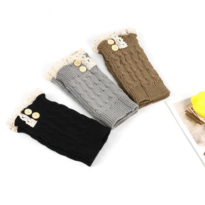 Ankle Warmers Leg Womens Winter Warm Stretch Knitted Slouch Thermal Ladies Thick Cuffs Boot Socks Female Gaiter Lolita Gift