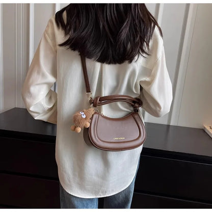 Niche Design Simple Bag Women New Trend Retro Texture Hand Bag Autumn Senior Sense Single Shoulder Commuter Crossbody Bag