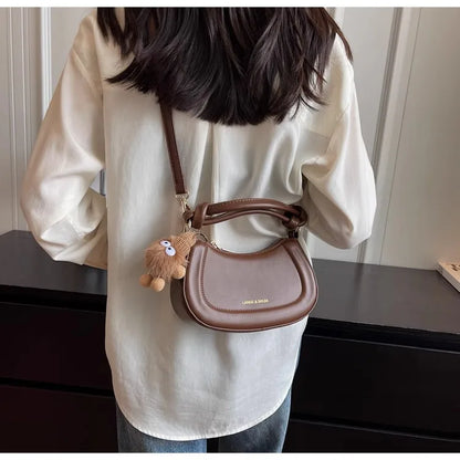 Niche Design Simple Bag Women New Trend Retro Texture Hand Bag Autumn Senior Sense Single Shoulder Commuter Crossbody Bag