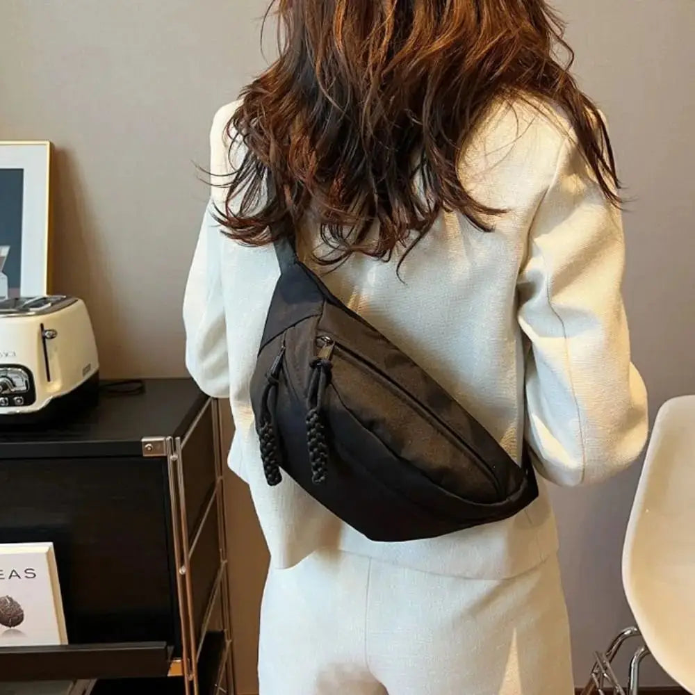 New Half Moon Women's Chest Bag New Oxford Cloth Large Capacity Crossbody Bag Multifunctional Waterproof Waist Bags Travel